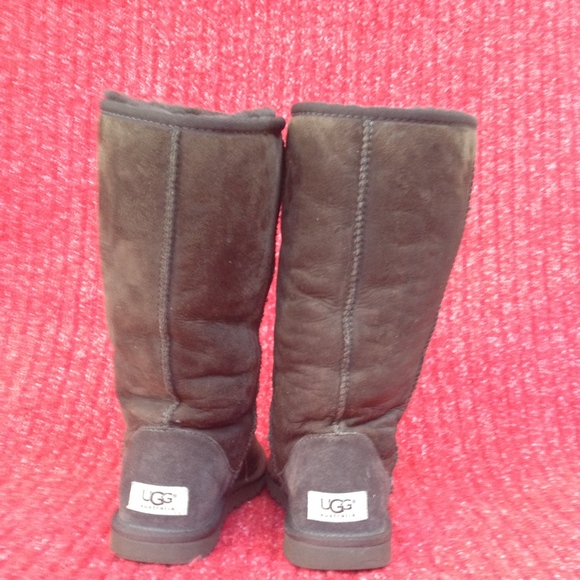 UGG Classic Tall II Boots Sheepskin Leather 6W - Picture 4 of 10